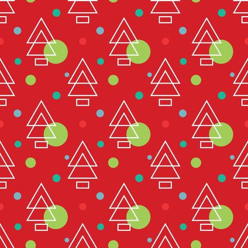 Simple pine christmass pattern vector illustrations