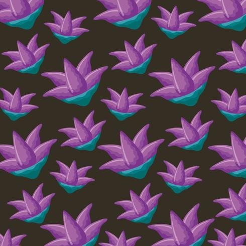 purple nature flowers decoration vector