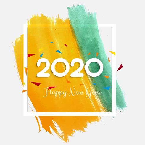 Celebración de fondo de año nuevo 2020 vector