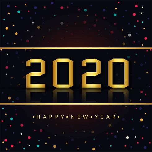 Feliz año nuevo 2020 vector