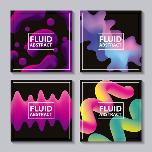 abstract fluid covers background vector