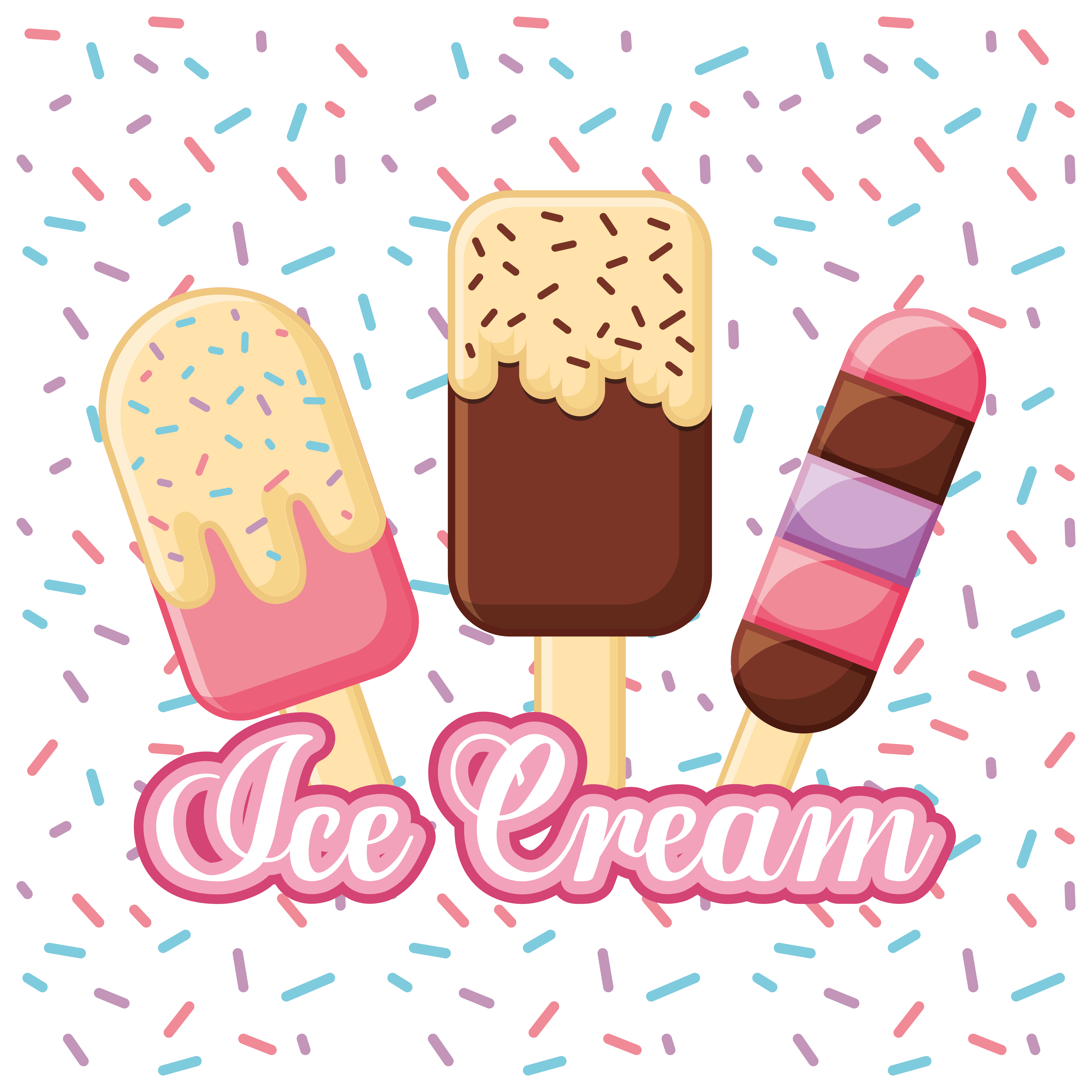 ice cream with sprinkles 687501 Vector Art at Vecteezy