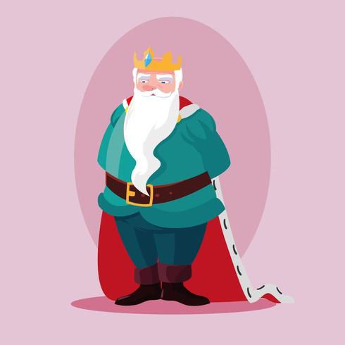 king fairytale magical avatar character vector