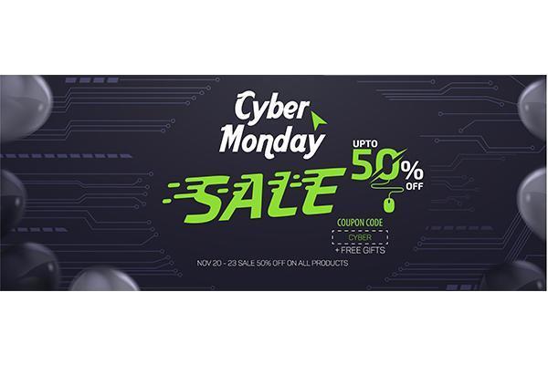Cyber Monday Social Media Sale Banner Ad Vector Template Design	