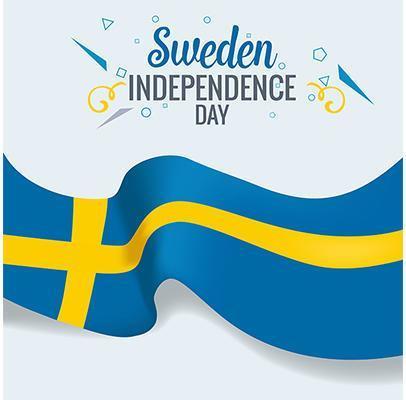 sweden indenpedence day celebration banner vector