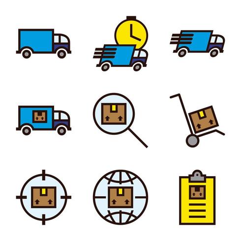 Trucks and Delivery Schedule vector