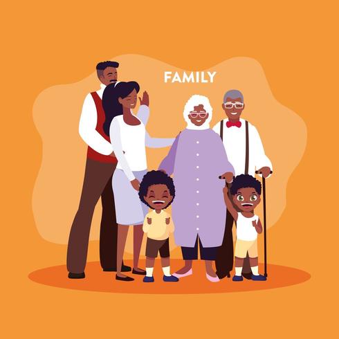 family members in poster vector