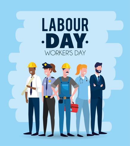 professional employers to celebrate labour day vector