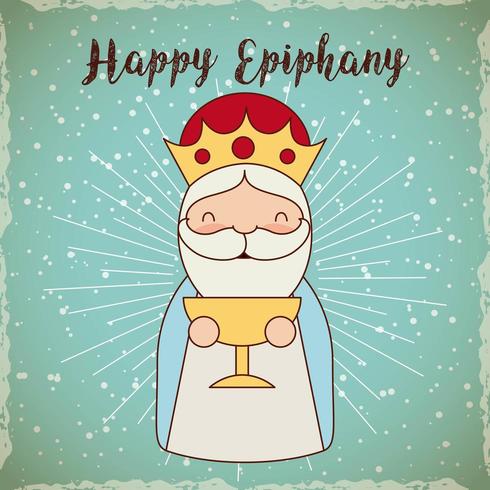 Happy Epiphany greeting  vector