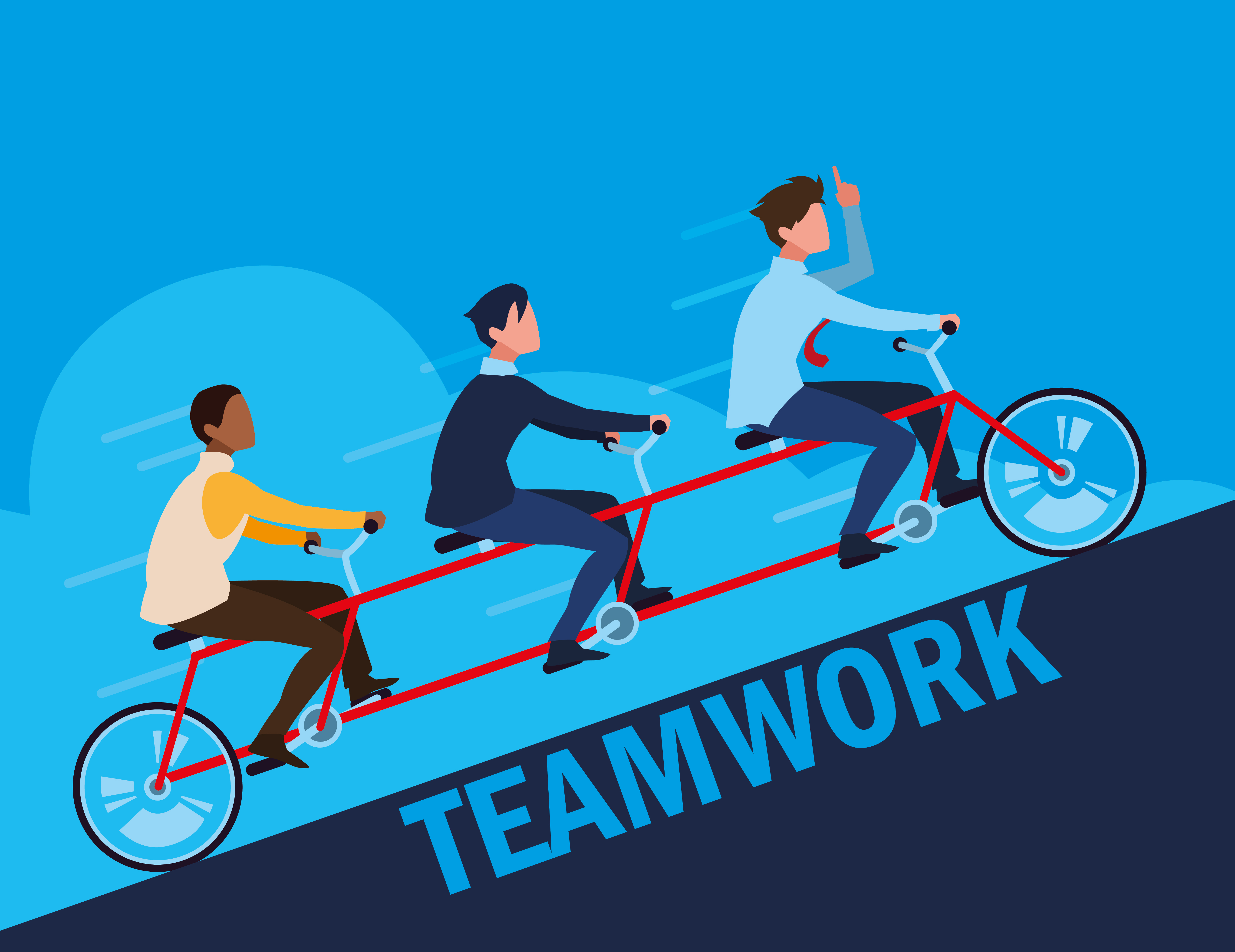 Teamwork With Businessmen Elegant In Tandem 687862 Vector Art At Vecteezy
