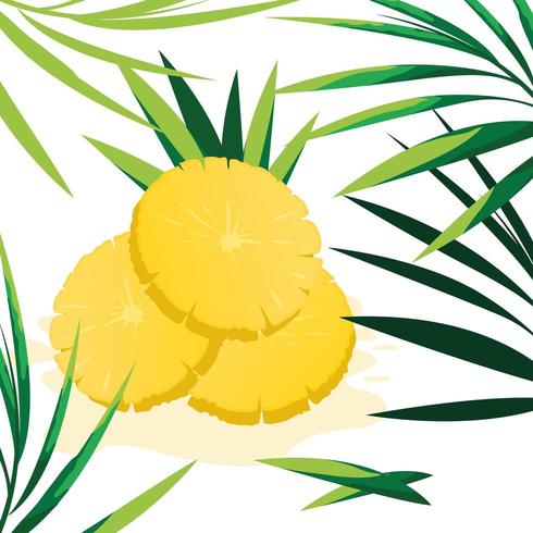 Diseño de rodaja de piña vector