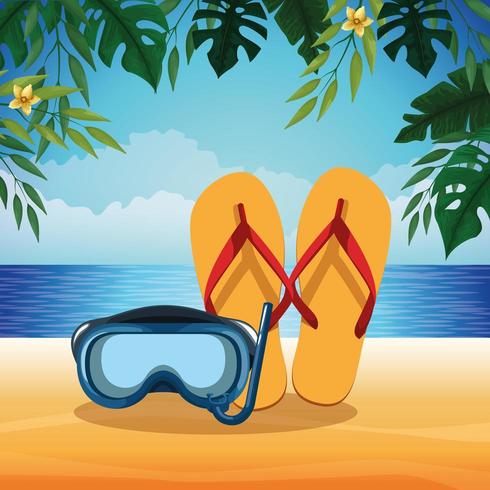 Summer beach and vacations  vector