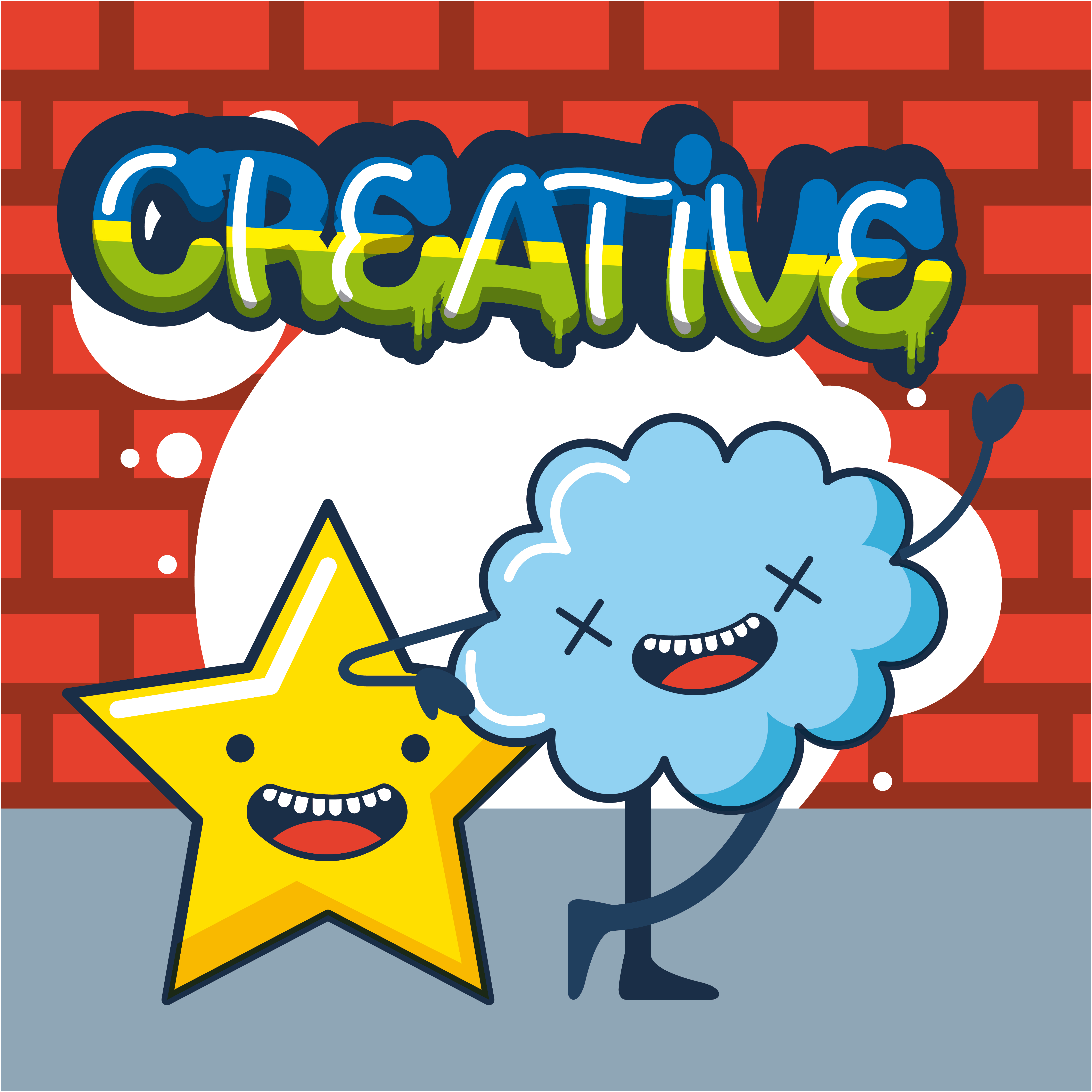 creative idea card with star and cloud 687983 Vector Art at Vecteezy