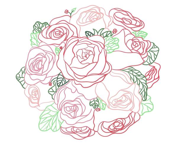 Esquema Floral Bouquet vector