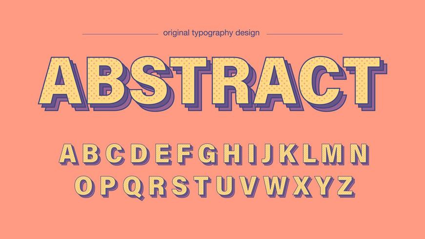 Playful Colorful Abstract Dots Artistic Font vector