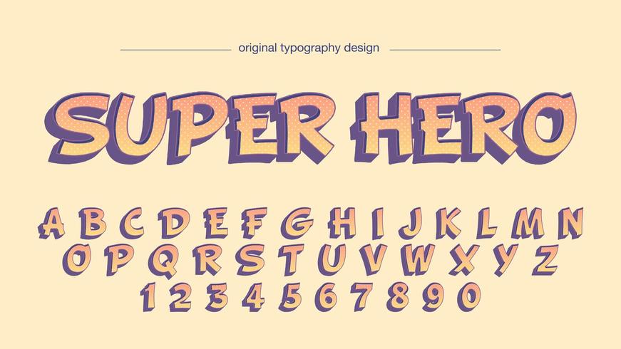 Comic Cartoon Bold Artistic Font vector