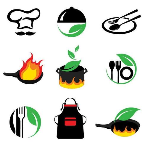 Variety of kitchen icons vector