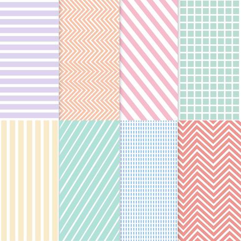Pastel mixed seamless pattern vector set