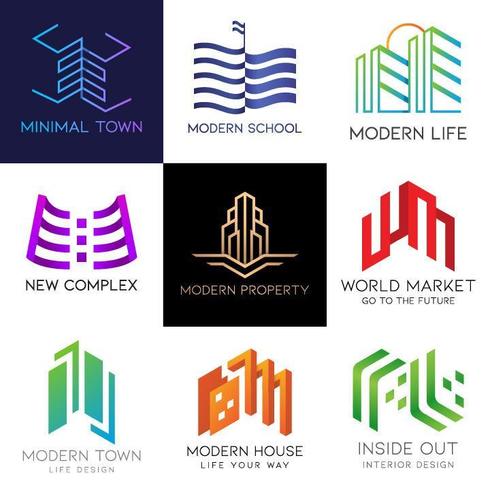 Minimal estate logo vector. vector