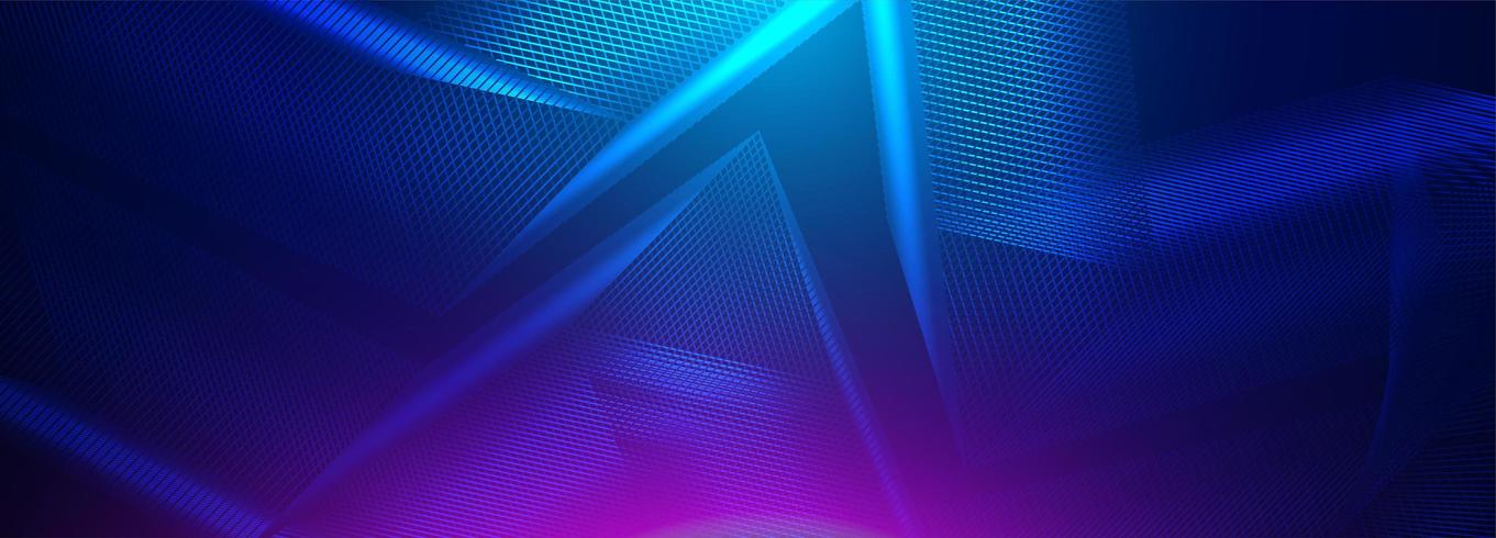 Abstract 3d technology and science neon visualization vector