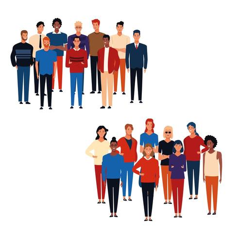 Groups of people cartoon 688220 Vector Art at Vecteezy Groups of people cartoon 688220 Vector Art at Vecteezy
