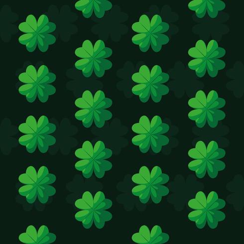 pattern of st patrick day with clovers vector