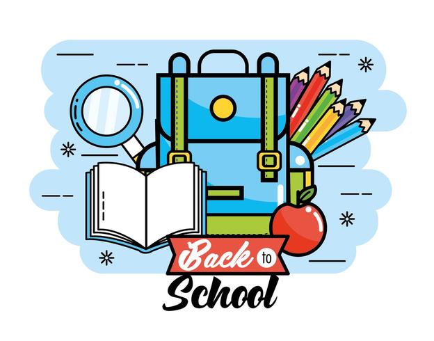 Back to school collage  vector