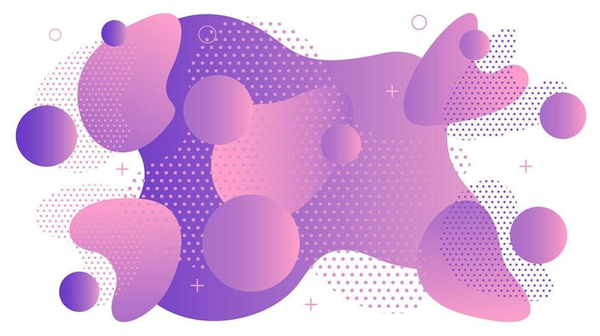 abstract purple curves memphis background vector