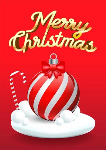 Merry Christmas Background in red vector