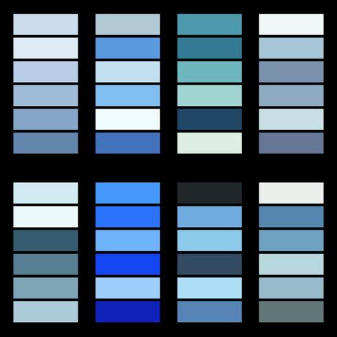 Winter themed colour palettes vector