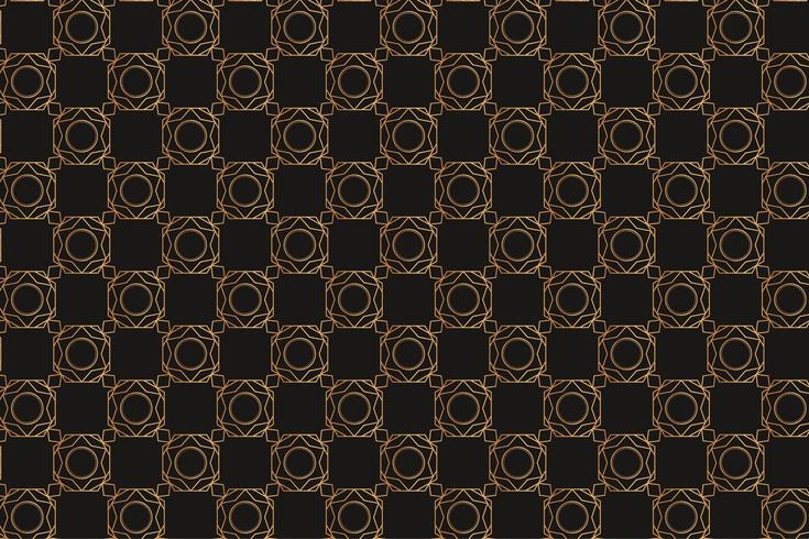 Patrón marrón vintage con formas geométricas vector