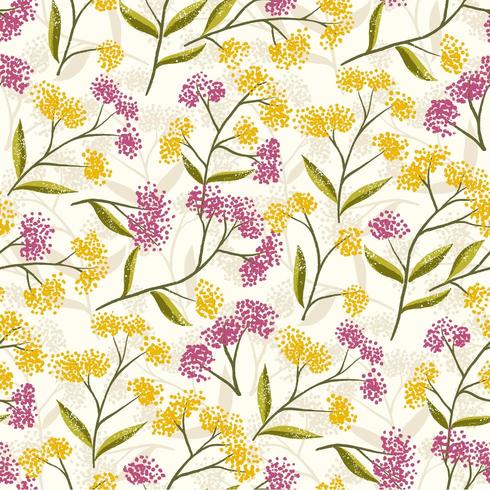 Field Foral Seamless Pattern-07 vector