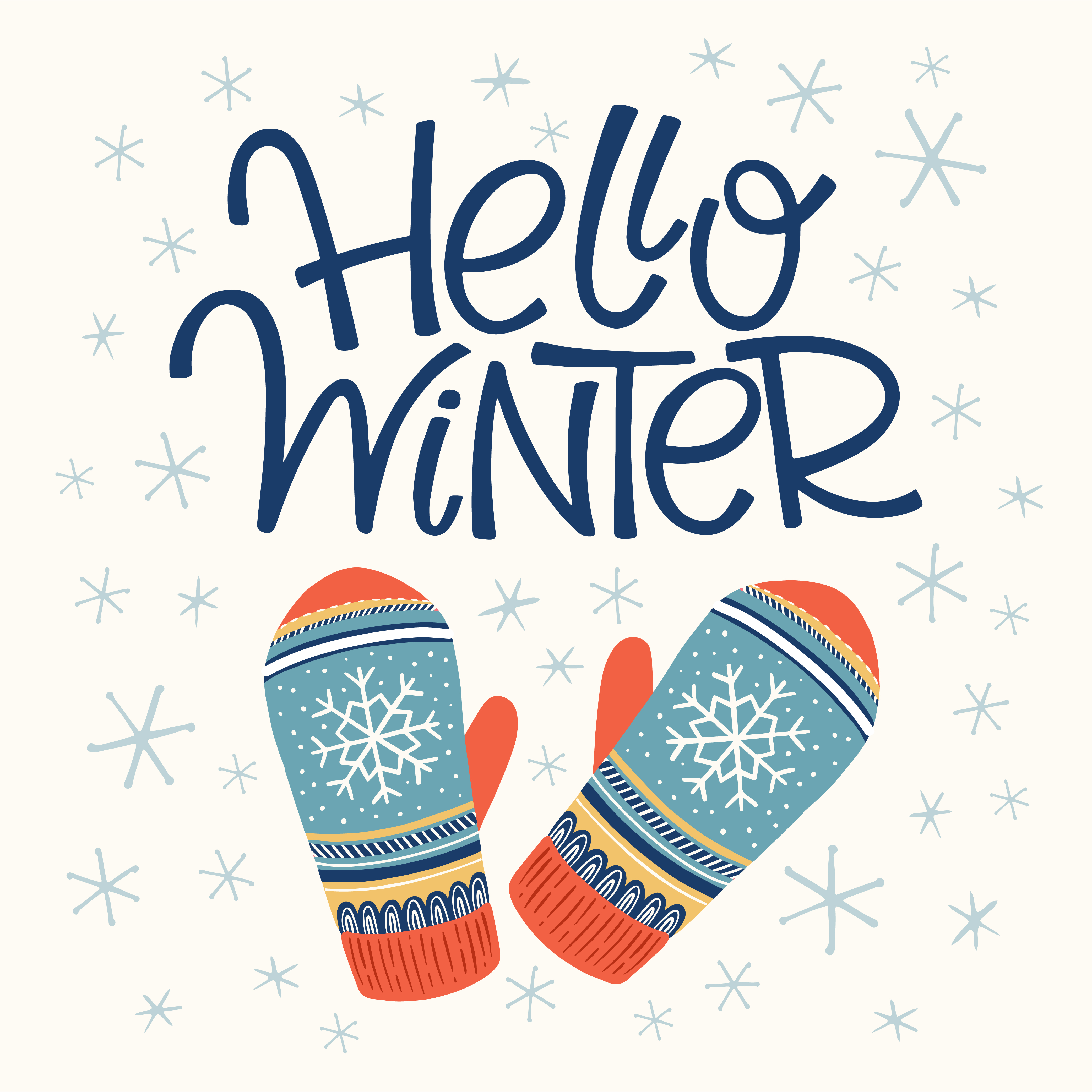 Download Hello winter card - Download Free Vectors, Clipart Graphics & Vector Art