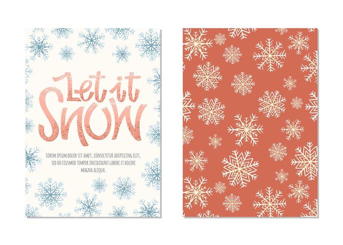 Christmas greeting cards with lettering vector