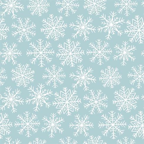 Seamless Pattern with Snowflakes vector