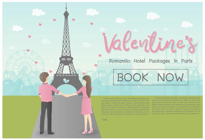 Valentine's day concept for travel  vector