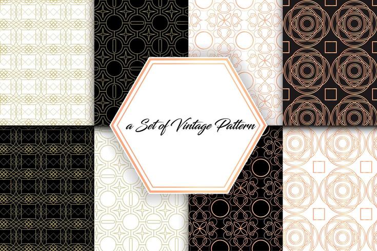 Vintage Geometric Patterns 02 vector