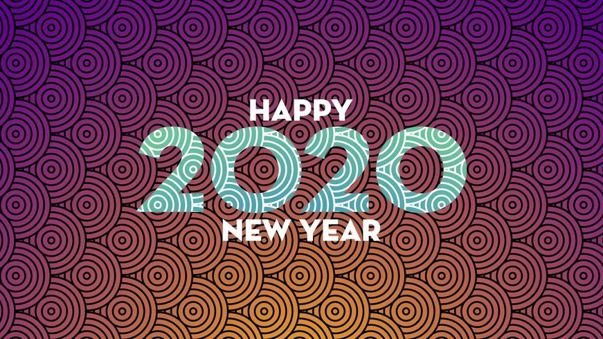 Happy new year 2020 background vector