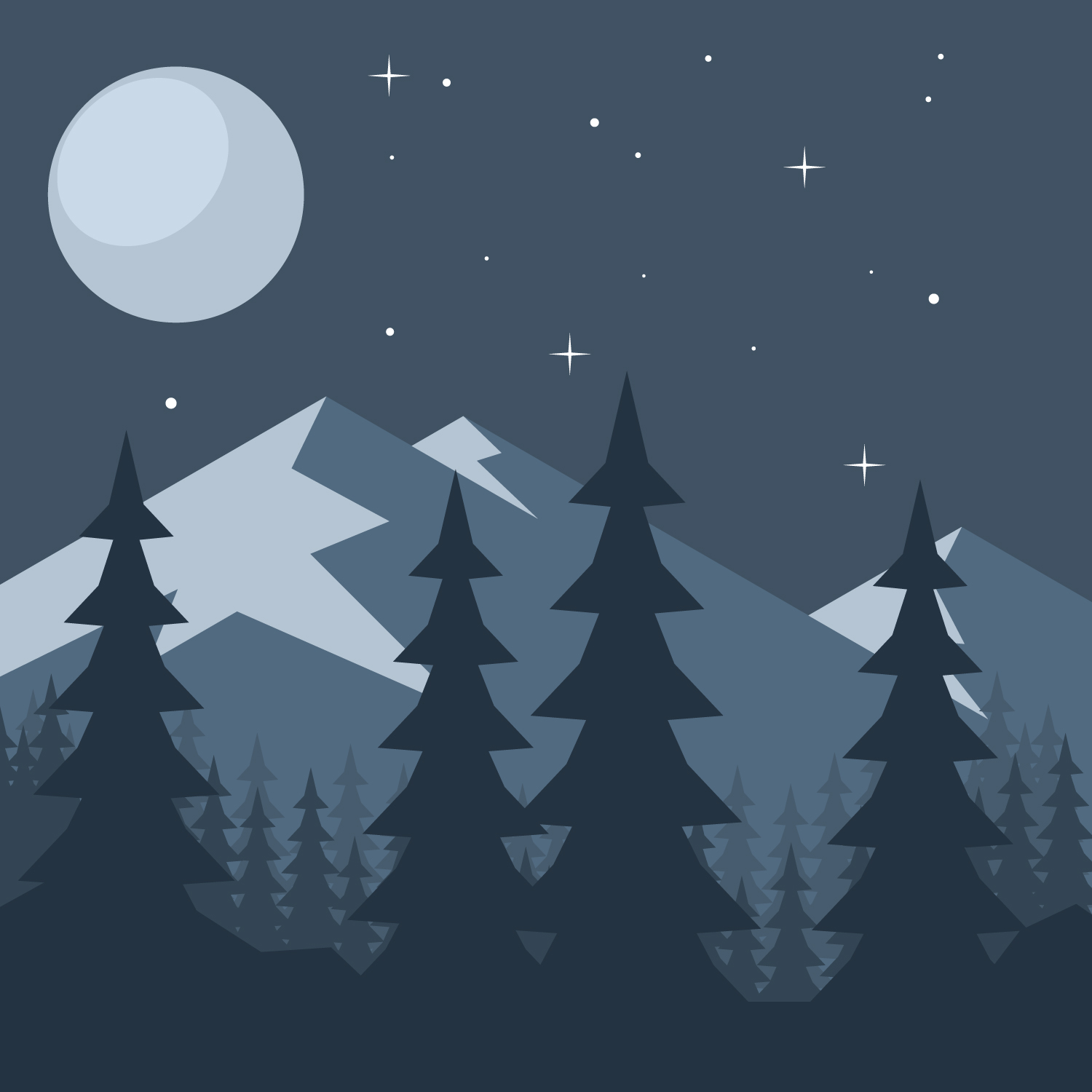 Free Free 180 Mountain Moon Svg SVG PNG EPS DXF File