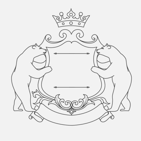 Coat of arms design  vector