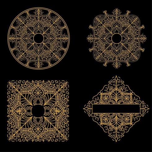 Patrón de diseño de arte Mandala vector