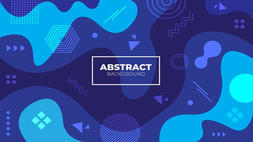 Abstract blue geometric background vector