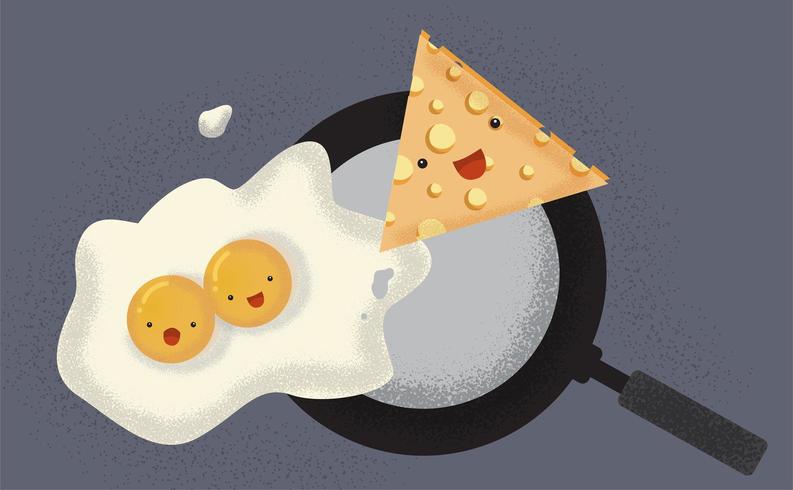 Cute Cartoon design breakfast  vector