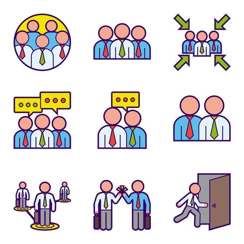 Busines Team Work Icons vector