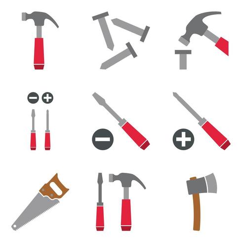 Hardware Tools Icon Set vector