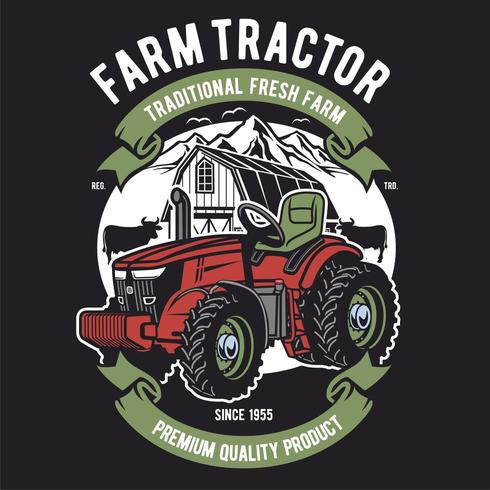 Farm tractor design vector