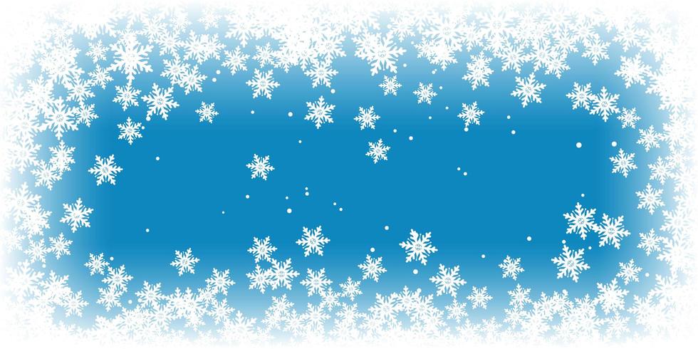 Banner de copo de nieve de navidad vector