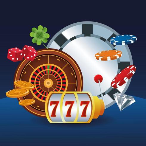 Casino game cartoons vector