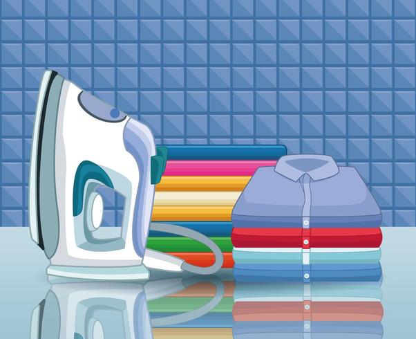 housekeeping and cleaning kit supplies vector