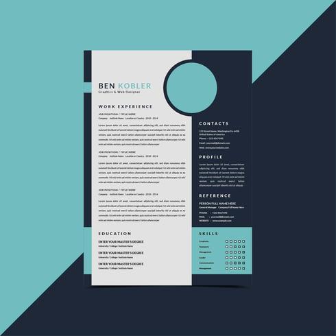 Resume CV template vector